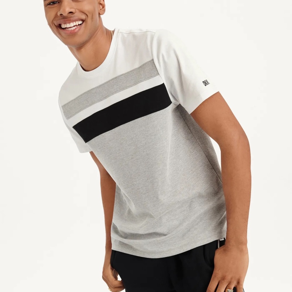 DKNY Solid Pique Crewneck Tee